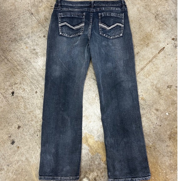Dark blue wash Suko premium Jeans V Stitch Pockets Denim Pants‎ Casual 34•29 - Picture 1 of 9